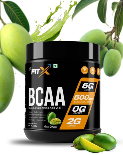 BCAA 2:1:1 | 500 mg Electrolytes | 300 gm | Recovery | Strength | Flavour Green Mango