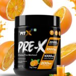 PRE-X | Xtreme Pre Workout | High Performance | Muscle Vasodilator | 375 gm | Flavour Tangy Orange