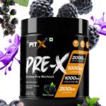 PRE-X | Xtreme Pre Workout | High Performance | Muscle Vasodilator | 375 gm | Flavour Black Currant