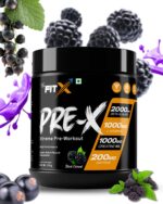 PRE-X | Xtreme Pre Workout | High Performance | Muscle Vasodilator | 375 gm | Flavour Black Currant