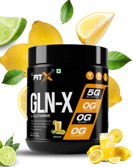 GLN-X | L GLUTAMINE | 250 gm | Flavour Lemonade