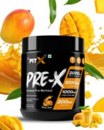 PRE-X | Xtreme Pre Workout | High Performance | Muscle Vasodilator | 375 gm | Flavour Mango splash