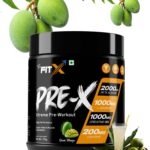 PRE-X | Xtreme Pre Workout | High Performance | Muscle Vasodilator | 375 gm | Flavour  Green Mango