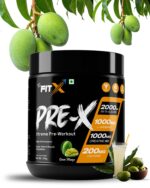 PRE-X | Xtreme Pre Workout | High Performance | Muscle Vasodilator | 375 gm | Flavour  Green Mango