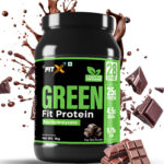 Green Fit Protein | Pea Hydroslyate | 25 gm Protein per Serving | Vegan, Lactose free & Soy free | Yummiest & No Chalky Flavour | Superior Absorption Formulae| Flavour deep rich chocolate