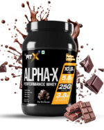 Alpha-X Performance Whey | 25 gm Protein per Serving | Added DigeZyme & LactoSpores | Superior Absorption Formulae| Flavour deep rich chocolate