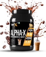 Alpha-X Performance Whey | 25 gm Protein per Serving | Added DigeZyme & LactoSpores | Superior Absorption Formulae| Flavour Cold Coffee