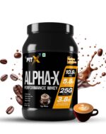 Alpha-X Performance Whey | 25 gm Protein per Serving | Added DigeZyme & LactoSpores | Superior Absorption Formulae| Flavour Cafe Mocha