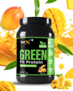 Green Fit Protein | Pea Hydroslyate | 25 gm Protein per Serving | Vegan, Lactose free & Soy free | Yummiest & No Chalky Flavour | Superior Absorption Formulae| Flavour Mango Treat