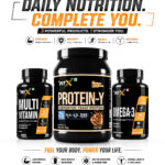Daily Nutrition Stack |  Protein-Y 1kg | Multivitamin 60 Tabs | Omega3 60 Softgel